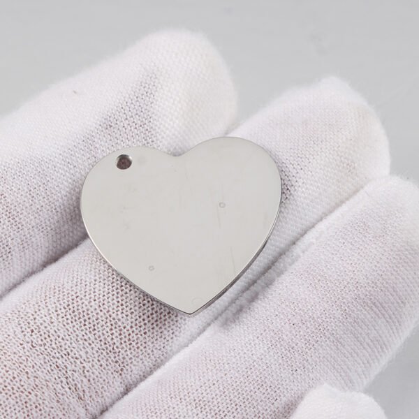 Mirror Polished Jewelry Accessories Stainless Steel Love Heart Stamping Blanks Tags DIY Charm Pendant - Image 6
