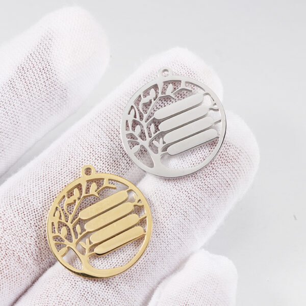 Stainless Steel Pendant DIY Mirror Polished New Custom Engravable Logo Tree Charms