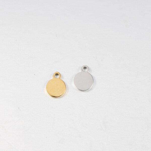 Mirror Polished Stainless Steel 6mm Round Charms Custom Logo Pendant for Jewelry Making - Image 6
