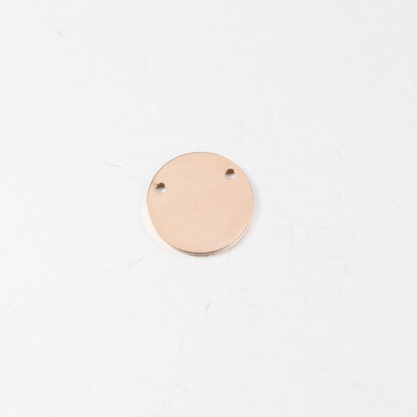Mirror Polished 13mm Stainless Steel DIY Jewelry 2 Holes Round Circle Charm - Image 4