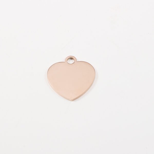 Mirror Polished Custom Logo Stainless Steel Blank Heart Pendant Charms for Necklaces - Image 4