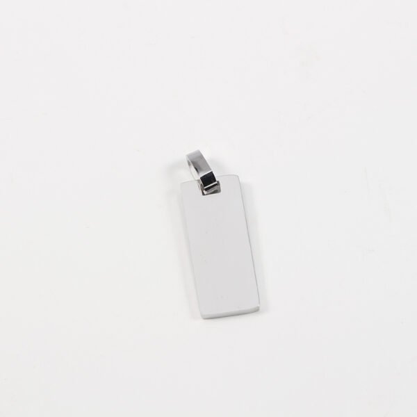 Mirror Polish Stainless Steel Blank Stamp Custom Logo Square Rectangle Pendant Charms - Image 5