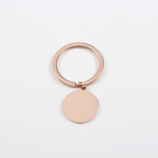 Mirror Polished Cheap Round Keychain Charms Custom Logo Blank Stamp Key Chains - Image 4