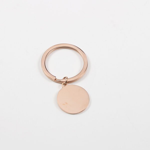 Mirror Polished Cheap Round Keychain Charms Custom Logo Blank Stamp Key Chains - Image 5