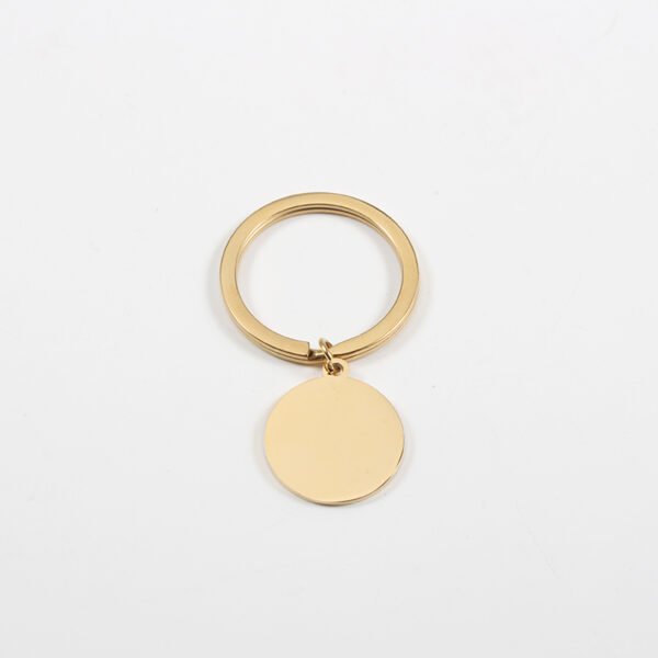 Mirror Polished Cheap Round Keychain Charms Custom Logo Blank Stamp Key Chains - Image 6