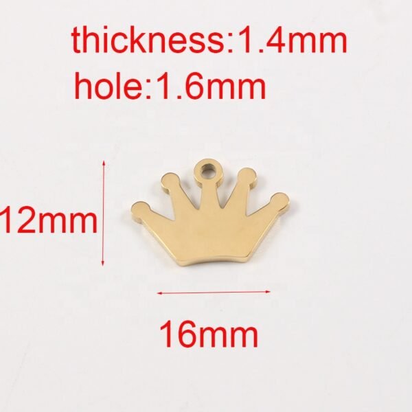 DIY Pendant 12*16mm Stainless Steel Mirror Polished Crown Jewelry Charms - Image 6