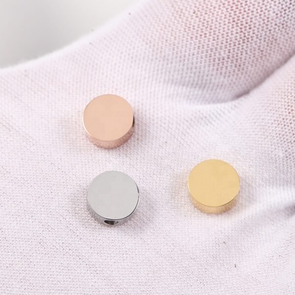 8mm Beaded Pendant Stainless Steel Mirror Polished Round Charms for Bracelet Necklace - Image 5