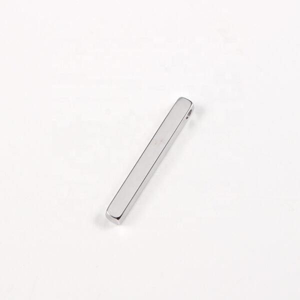 5*40mm Blank Stamp Pendant Mirror Polished Stainless Steel Strip Round Angle Connector Charms - Image 4