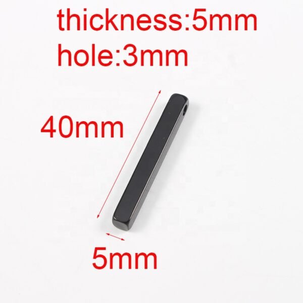 5*40mm Blank Stamp Pendant Mirror Polished Stainless Steel Strip Round Angle Connector Charms - Image 6