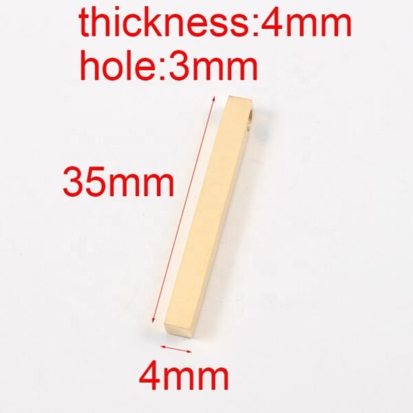4*35mm Strip Blank Stamp Pendant Mirror Polished Stainless Steel Pendants Bar Engrave Logo Charms - Image 6