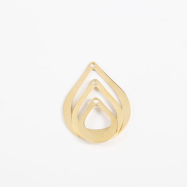 Mirror Polished Stainless Steel Water Drop Pendant Necklace - صورة 6