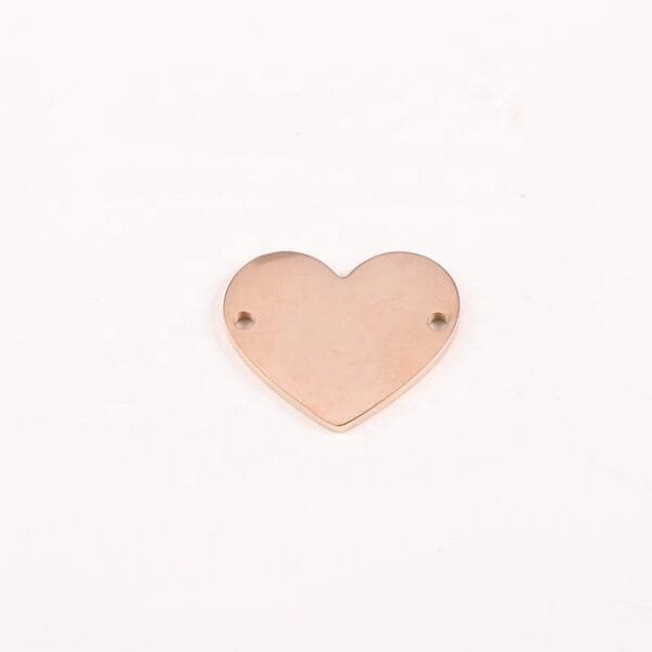 16*20mm Stainless Steel Mirror Polished Blank Stamp Pendant Heart Charms - Image 4