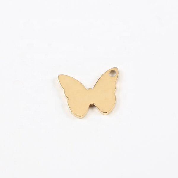 11x14mm Cute Mirror Polished Stainless Steel Jewelry Butterfly Pendants Charms - Image 4