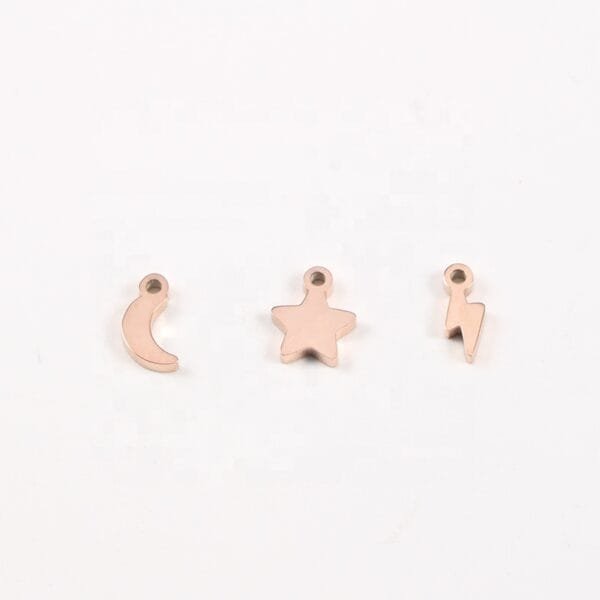 DIY Stainless Steel Mirror Polished Moon Star Lightning Charms And Pendants - Image 3