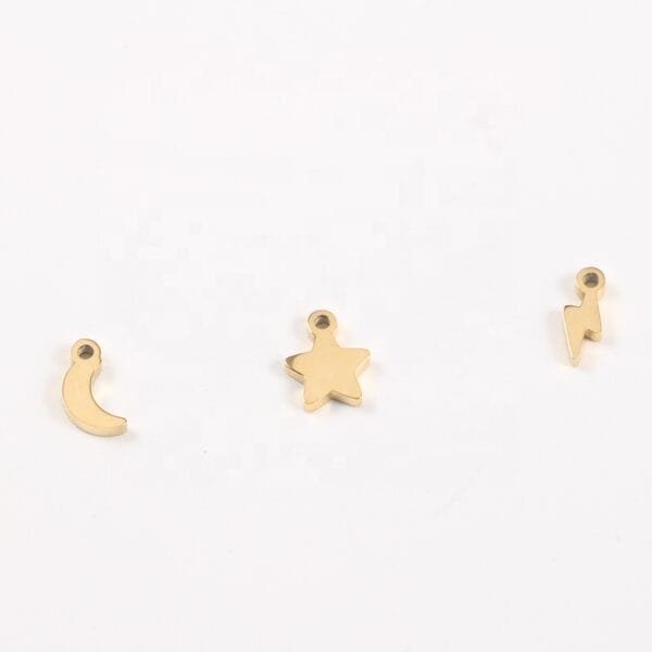 DIY Stainless Steel Mirror Polished Moon Star Lightning Charms And Pendants - Image 4