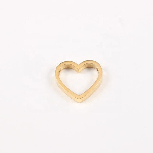 14*15mm Hot Selling Stainless Steel Mirror Polished Hollow Heart Pendant Charms - Image 3