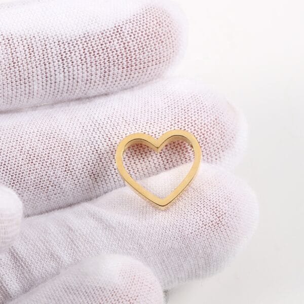 14*15mm Hot Selling Stainless Steel Mirror Polished Hollow Heart Pendant Charms - Image 5