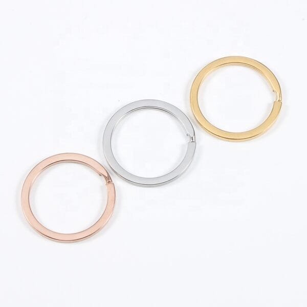 15mm 25mm 30mm Mirror Polished DIY Key Holder Stainless Steel Key Ring for Jewelry Making