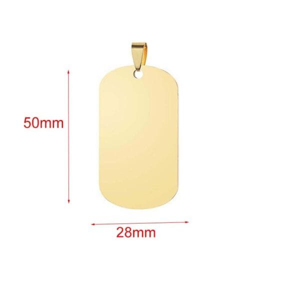 Mirror Polished Stainless Steel  Blank Stamp Engraved logo Custom Dog Tag Pendants Charms - Image 2