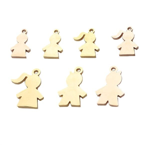 Stainless Steel High Polished Pendant for Bracelets Necklace Boy Girl Charms for DIY Jewelry Making Gift