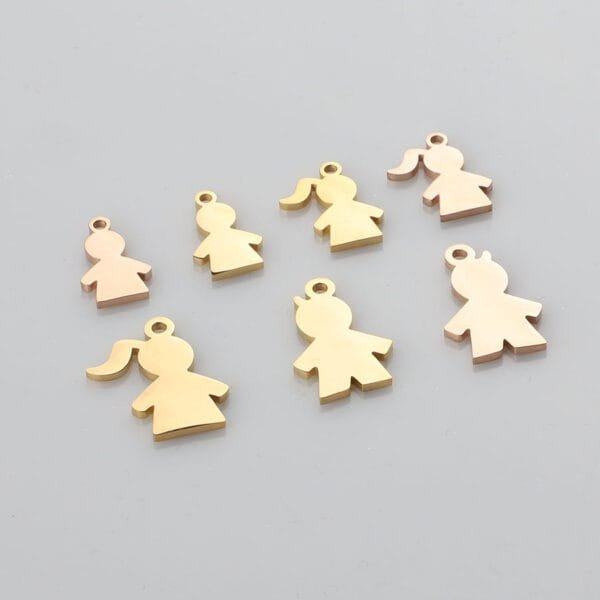 Stainless Steel High Polished Pendant for Bracelets Necklace Boy Girl Charms for DIY Jewelry Making Gift - Imagen 2