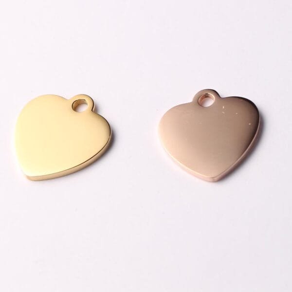 17*16mm Stainless Steel Stamping Blanks Pendant High Polished Love Heart DIY Charms for Women Jewelry - Imagen 2