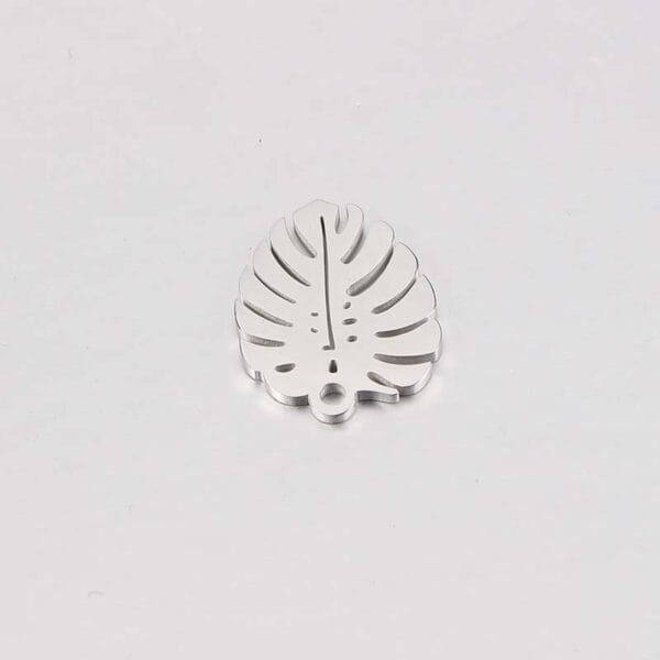 Trendy Jewelry Findings Mirror Polished Stainless Steel Pendant Leaf Charms - Bild 4