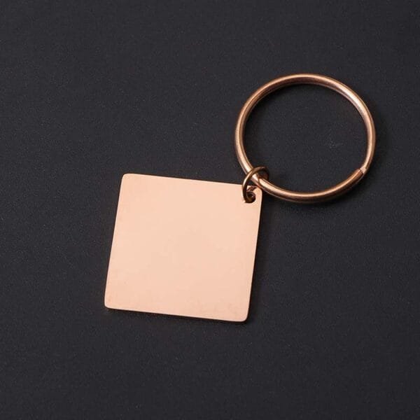Hot Sales Wholesales Custom Logo Stainless Steel KeyChains Mirror Polished DIY Metal Square Keychain - Bild 3