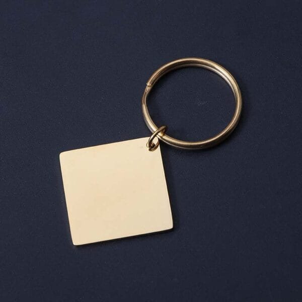 Hot Sales Wholesales Custom Logo Stainless Steel KeyChains Mirror Polished DIY Metal Square Keychain - Bild 5