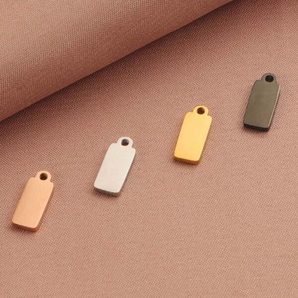 Cheap Price Mirror Polished Stainless Steel Small Extender Chain Tag Custom Logo Pendant