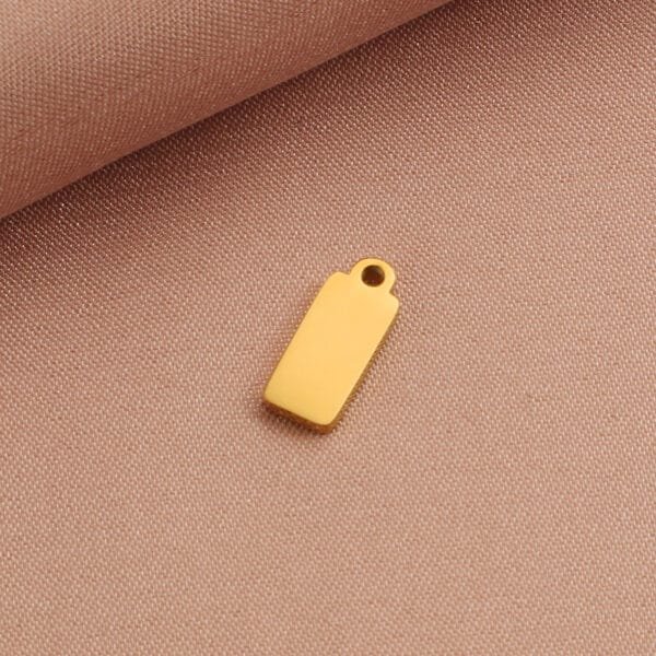 Cheap Price Mirror Polished Stainless Steel Small Extender Chain Tag Custom Logo Pendant - Imagen 2