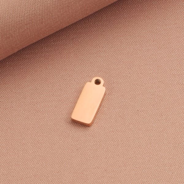 Cheap Price Mirror Polished Stainless Steel Small Extender Chain Tag Custom Logo Pendant - Imagen 3