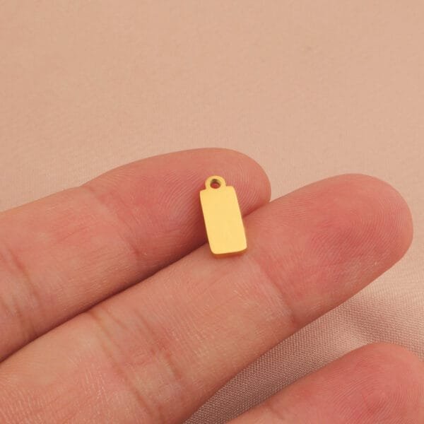 Cheap Price Mirror Polished Stainless Steel Small Extender Chain Tag Custom Logo Pendant - Imagen 4