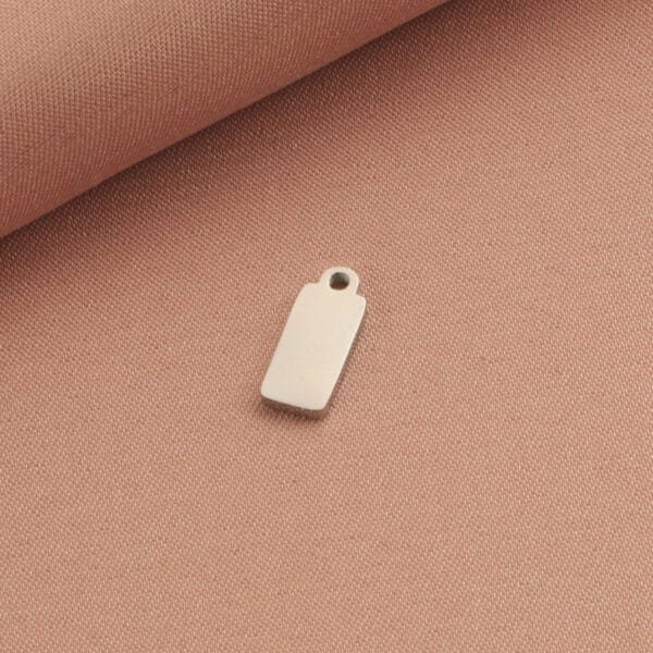 Cheap Price Mirror Polished Stainless Steel Small Extender Chain Tag Custom Logo Pendant - Imagen 5