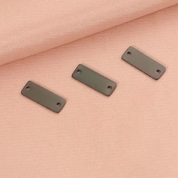 PVD Plated Black Stainless Steel Charm DIY Blank Fashion Little Connector Bar Jewelry Pendants