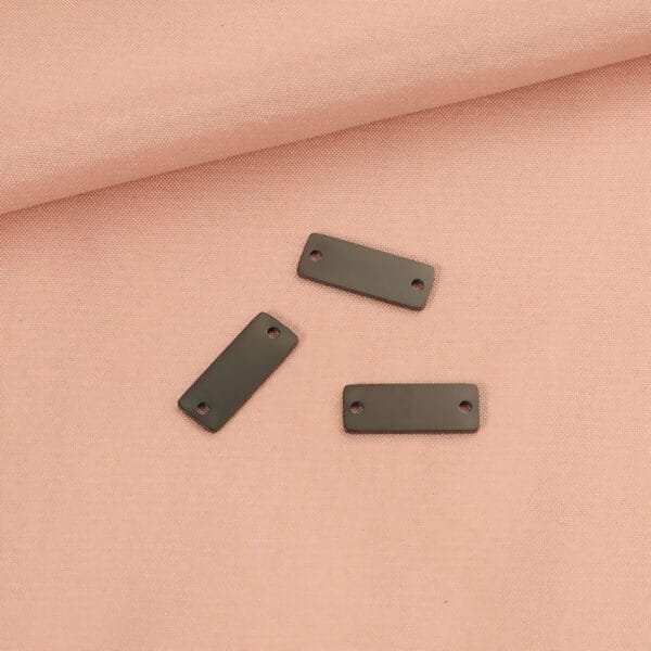 PVD Plated Black Stainless Steel Charm DIY Blank Fashion Little Connector Bar Jewelry Pendants - Bild 4