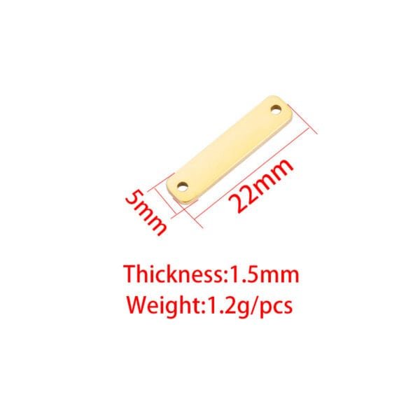 High Polished Stainless Steel Custom Pendants Gold Plated Bar Connector Fashion Jewelry Pendant & Charms - Bild 6