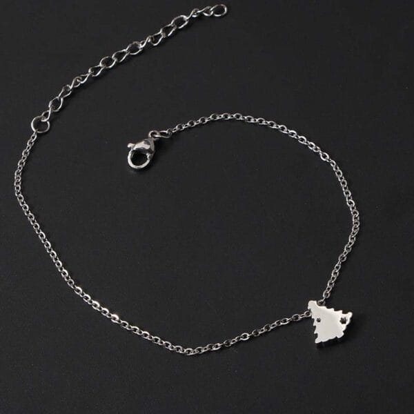 Dainty Stainless Steel Girl Bracelets DIY Christmas Day Tree Charm Bracelets for Women - Bild 2