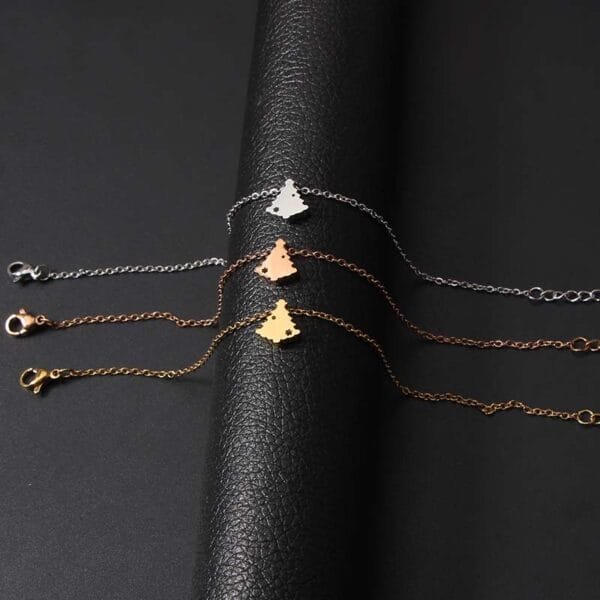 Dainty Stainless Steel Girl Bracelets DIY Christmas Day Tree Charm Bracelets for Women - Bild 5
