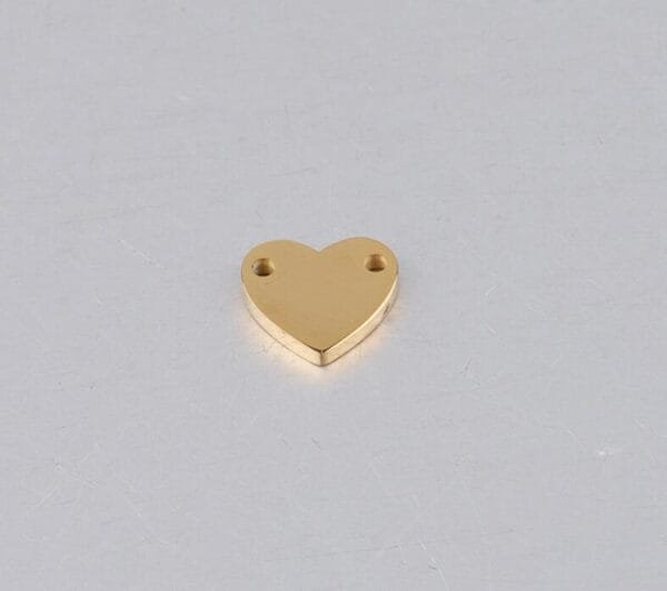 Stainless Steel Mirror Polished DIY Custom Logo Jewelry Handmade Two Holes Wholesales Heart Connector Charm - Bild 2