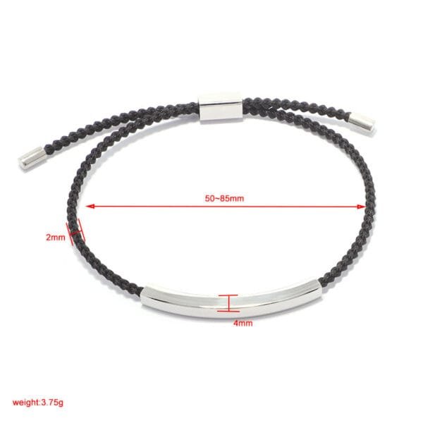DIY Stainless Steel Charm Pipe Bracelet Black String Women Men Jewelry Bracelets - Bild 5