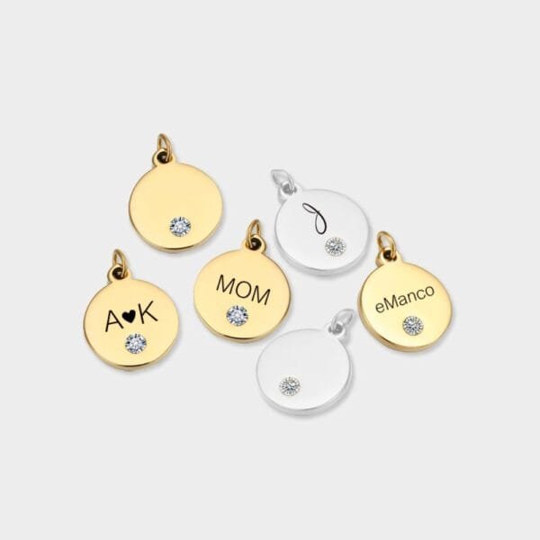 Stainless Steel Engraved Jewelry Love Heart Shaped Rhinestone Charms DIY for Necklace Making - Image 5