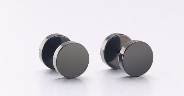 New Punk Barbell Style Stainless Steel Women Men Jewelry Barbell Earrings - Image 6