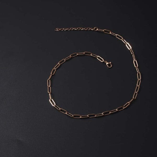 Gold Plated Stainless Steel Custom Jewelry Simple Ankle Bracelet Chain for Women Men - Image 2