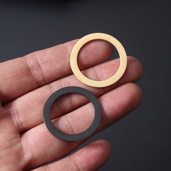 New Arrival Stainless Steel Pendant Mirror Polished Big Circle Custom Fashion Gold Plated Pendant - Image 6