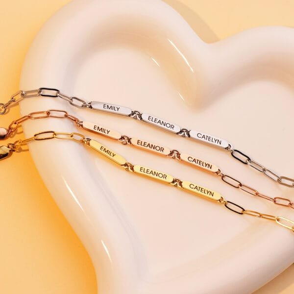 Factory Sales Stainless Steel Blank Custom Name Gift Engraved Fashion Jewelry Bracelets for Men Women - صورة 2