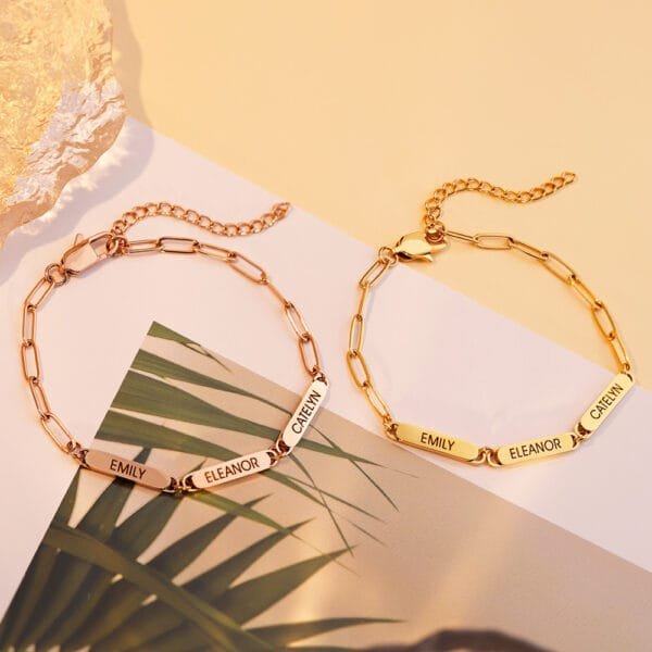 Factory Sales Stainless Steel Blank Custom Name Gift Engraved Fashion Jewelry Bracelets for Men Women - صورة 6