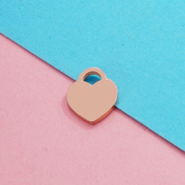 Mirror Polished Stainless Steel Custom Metal Blank Engraved Heart Pendant for Necklace - صورة 2