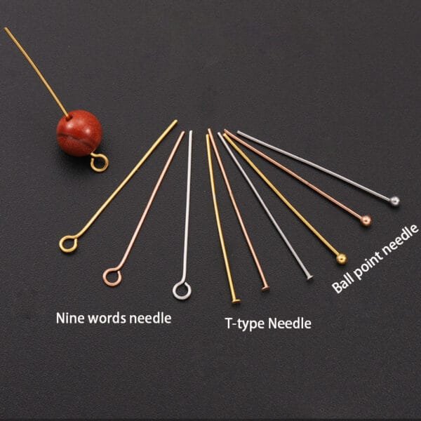 Factory Price Stainless Steel Jewelry Findings Beads Pin Connectors T Needles 9 Needles Spins - صورة 4