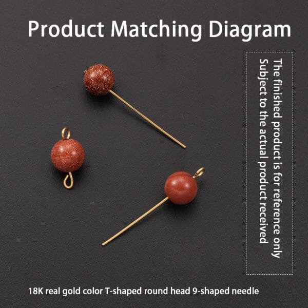 Factory Price Stainless Steel Jewelry Findings Beads Pin Connectors T Needles 9 Needles Spins - صورة 5